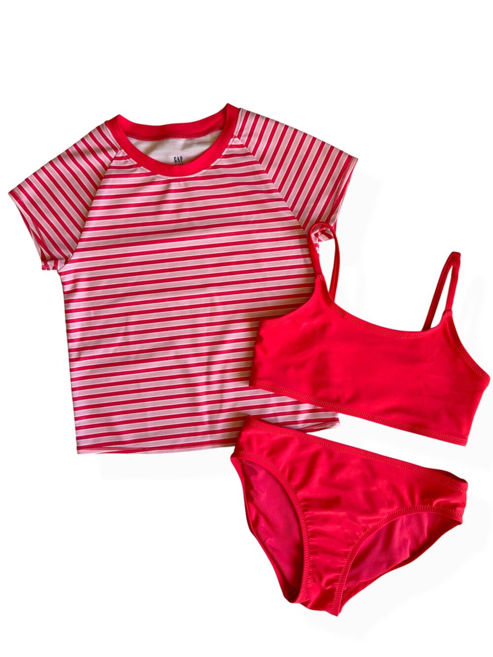 Gap Kids Rash Guard Swimsuit Three-Piece Swim Set Girls Medium 8
